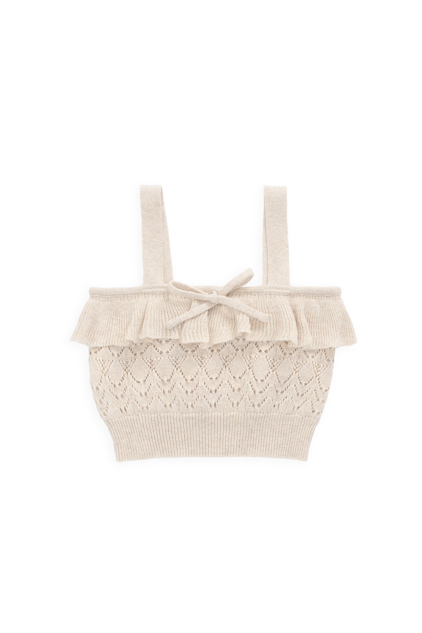 Melanie Top - Light Oatmeal Marle