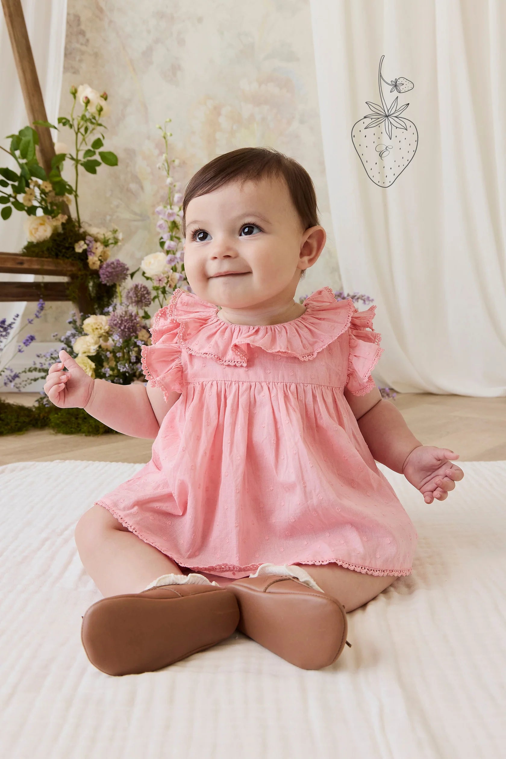 Frannie Playsuit - Swiss Pink