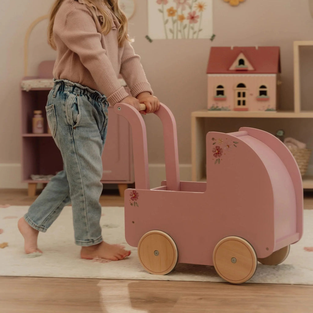 Wooden Doll Pram