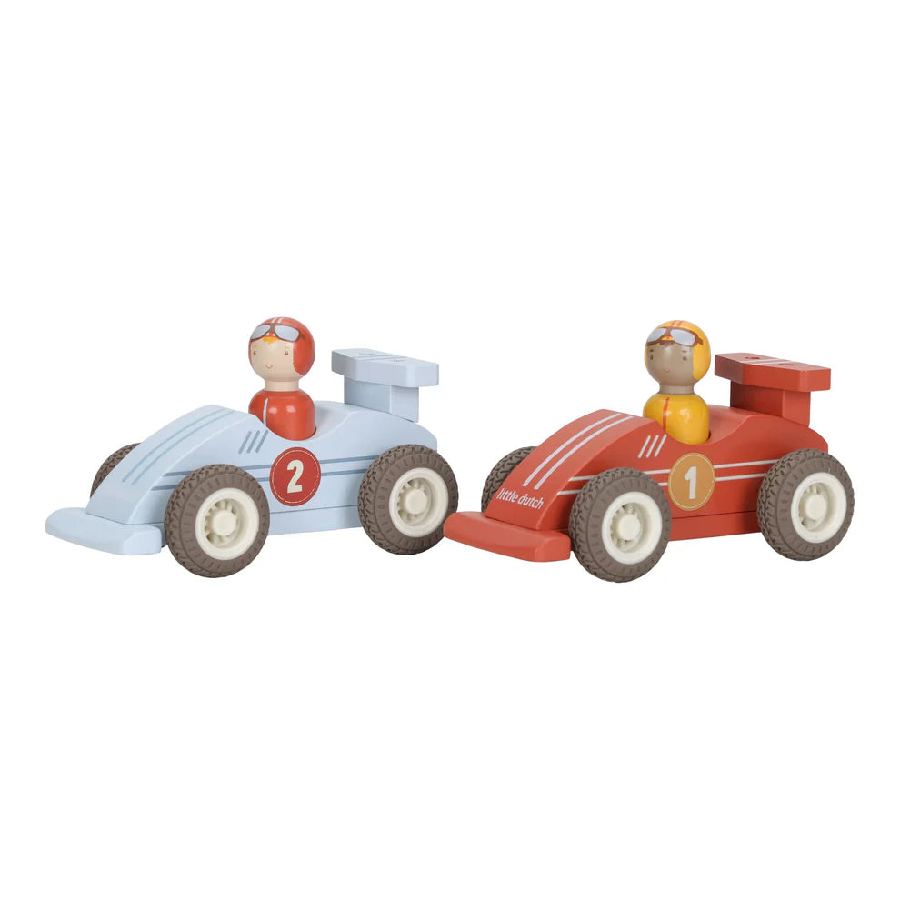 Wooden Pullback Race Cars
