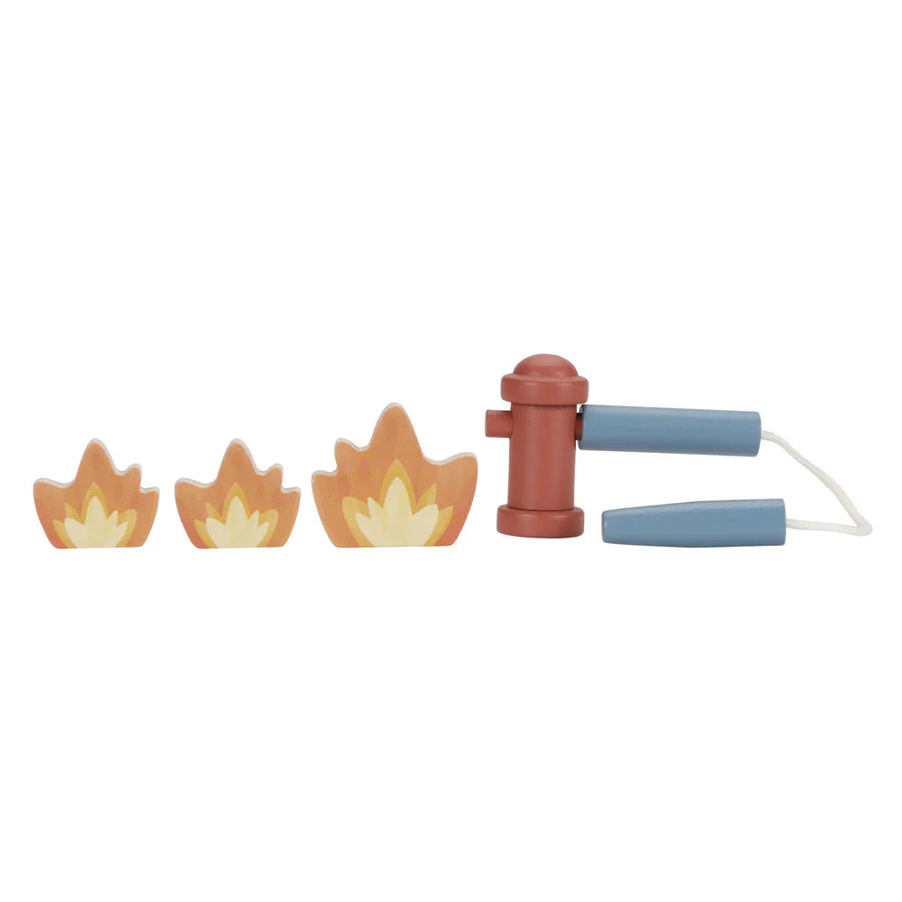 Wooden Fire Truck Set