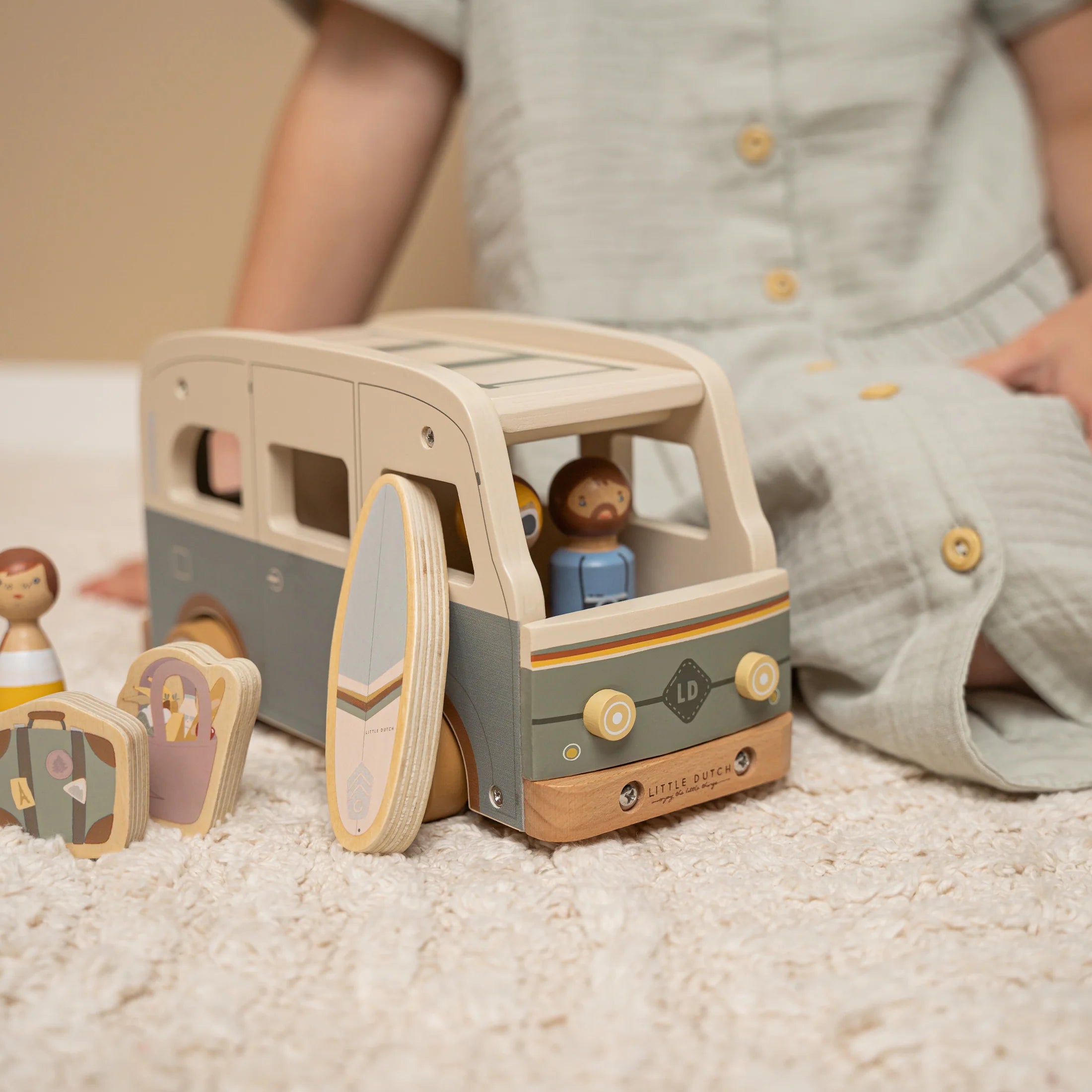 Wooden Vintage Camper Van