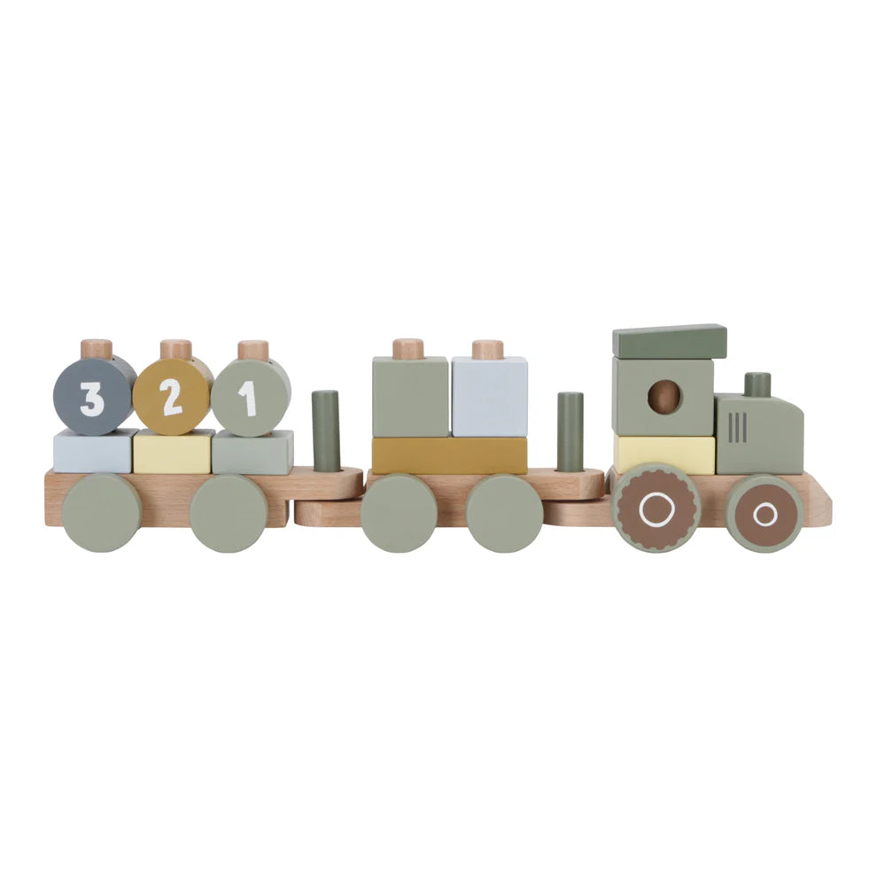 Wooden Stacking Train Tractor