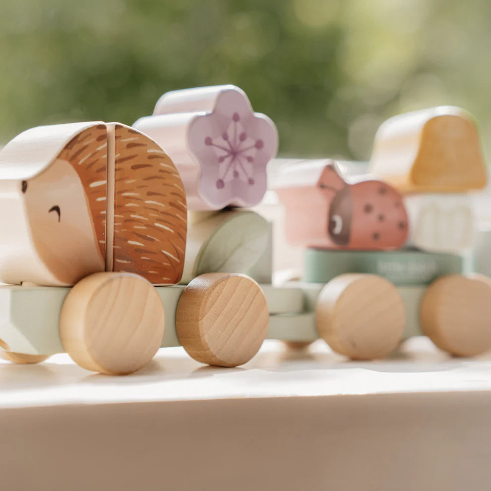 Wooden Stacking Train Hedgehog
