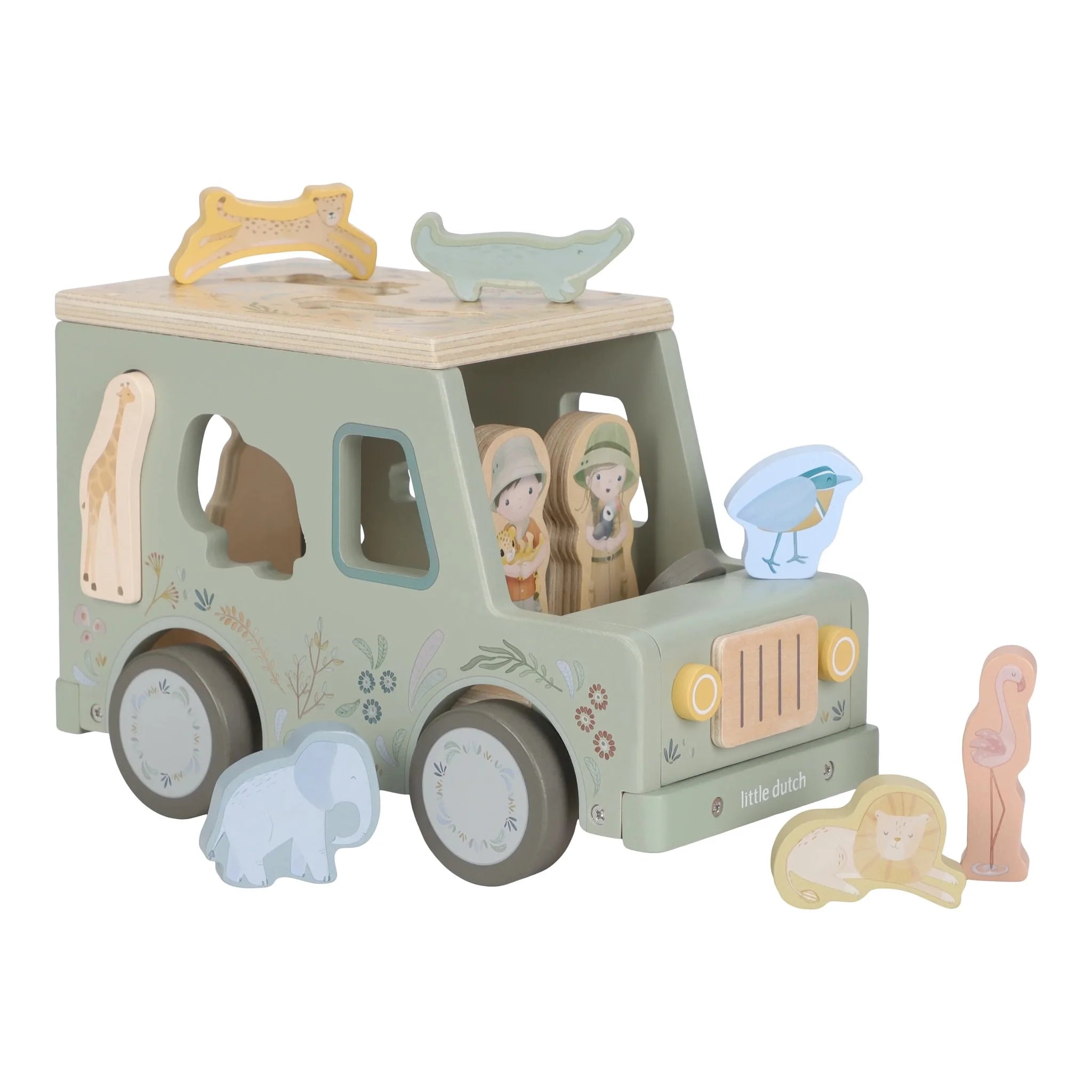 Wooden Shape Sorter Safari Car