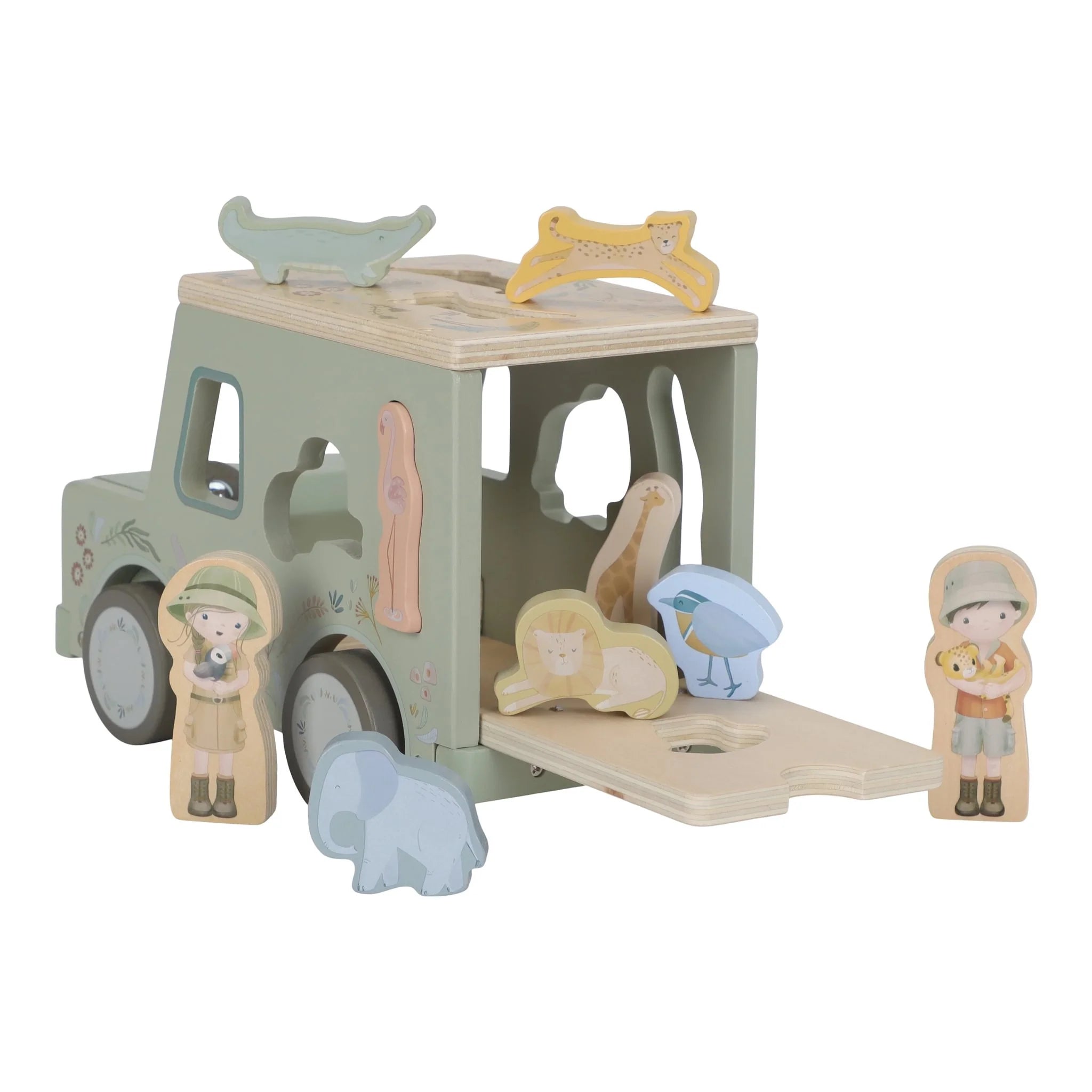 Wooden Shape Sorter Safari Car