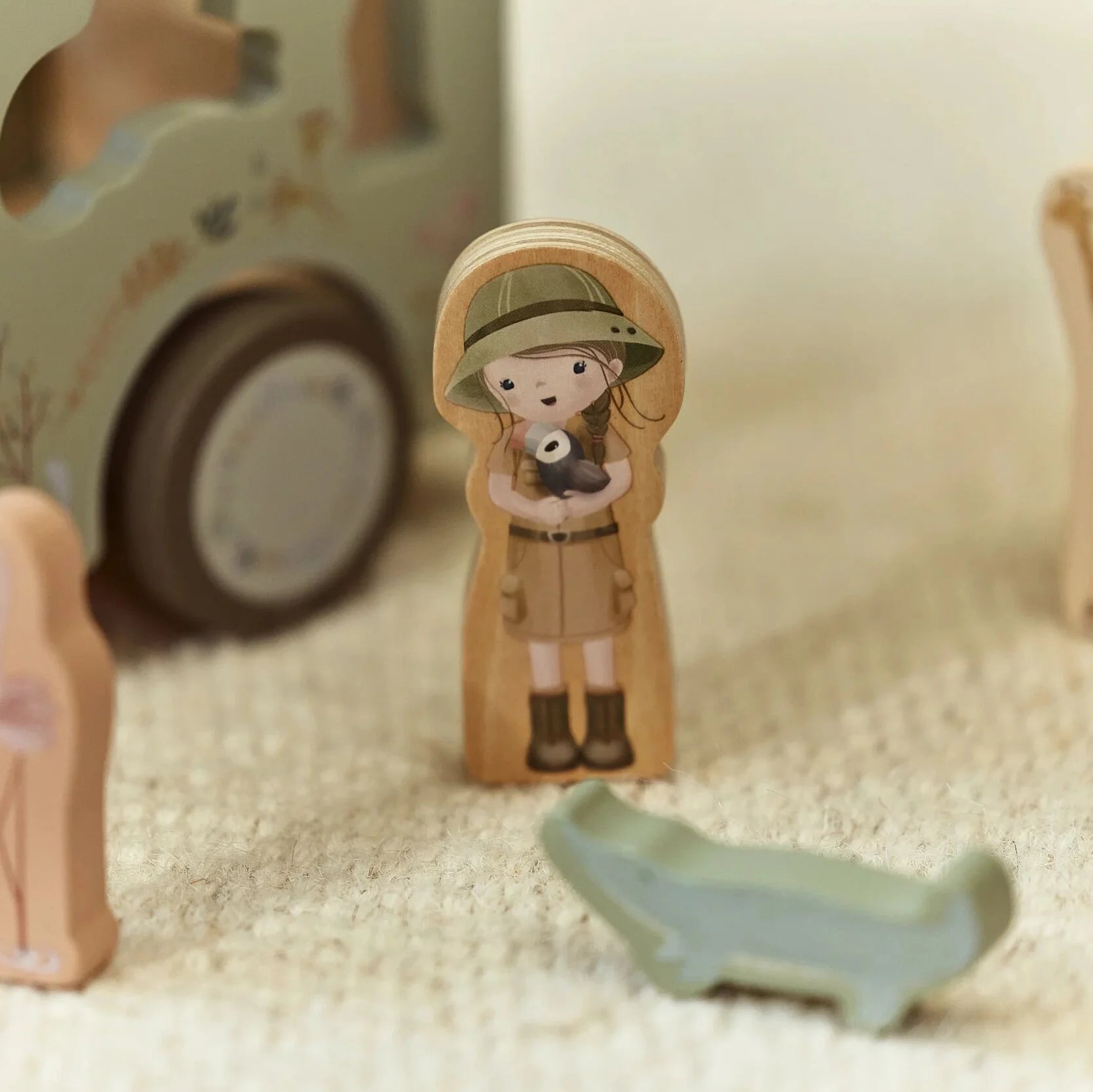 Wooden Shape Sorter Safari Car