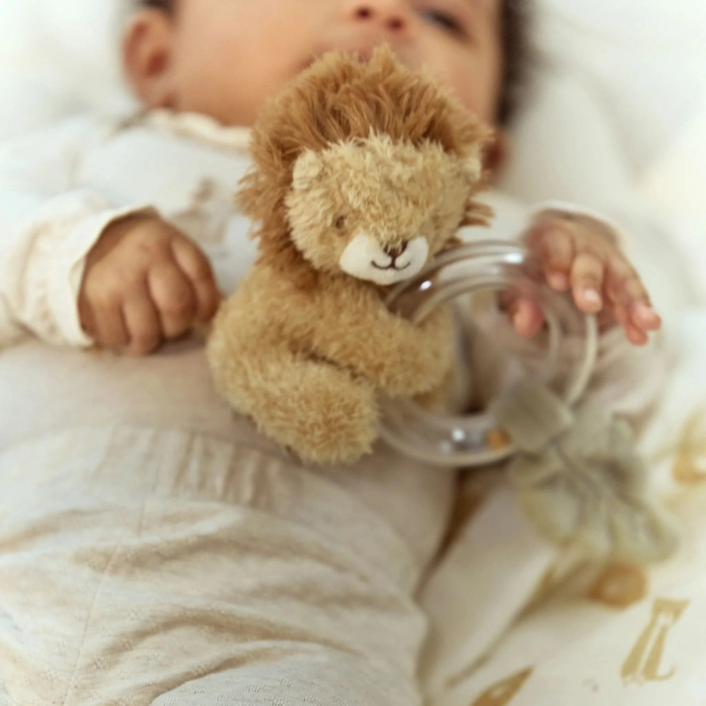 COMING SOON Safari Friends Ring Rattle Lion