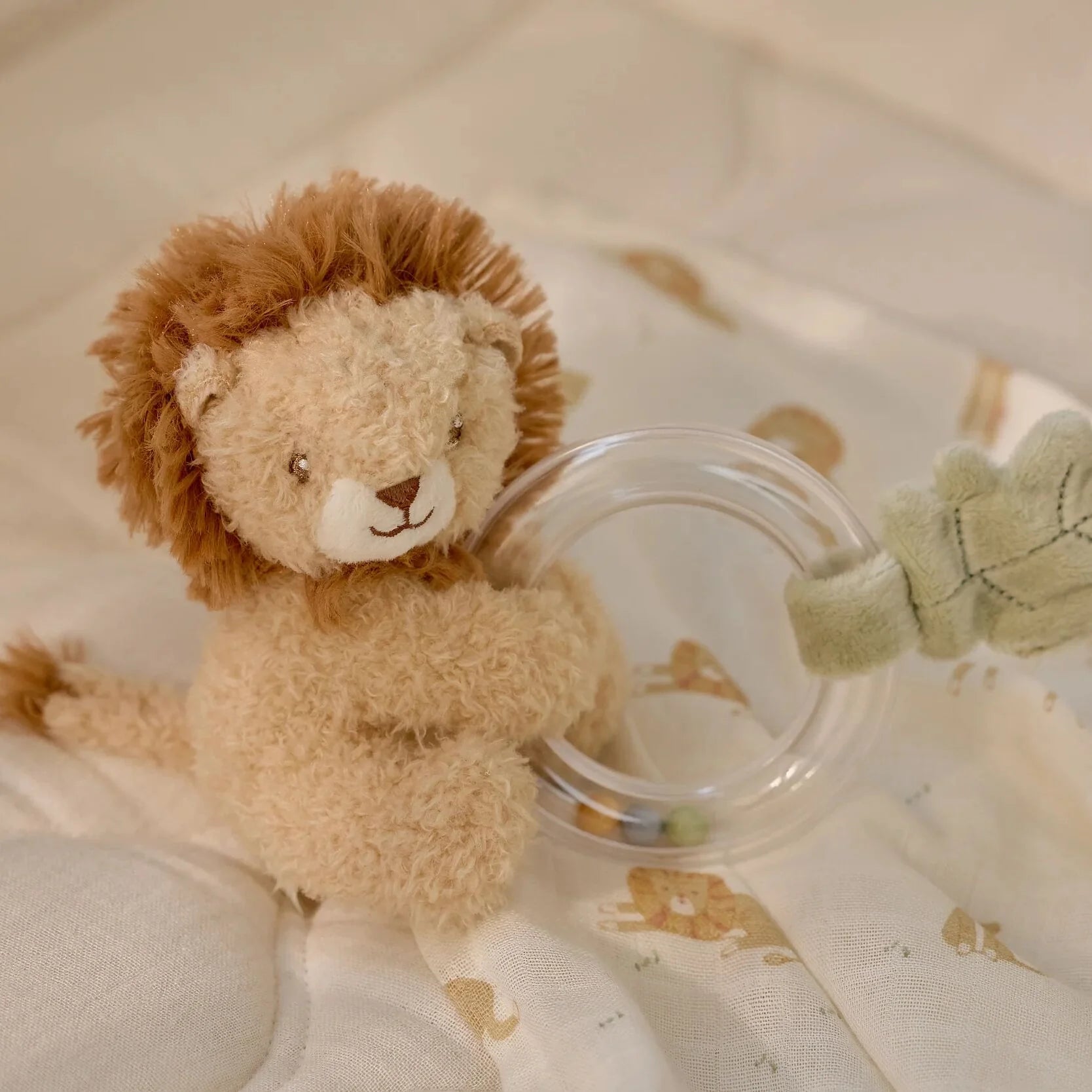 COMING SOON Safari Friends Ring Rattle Lion