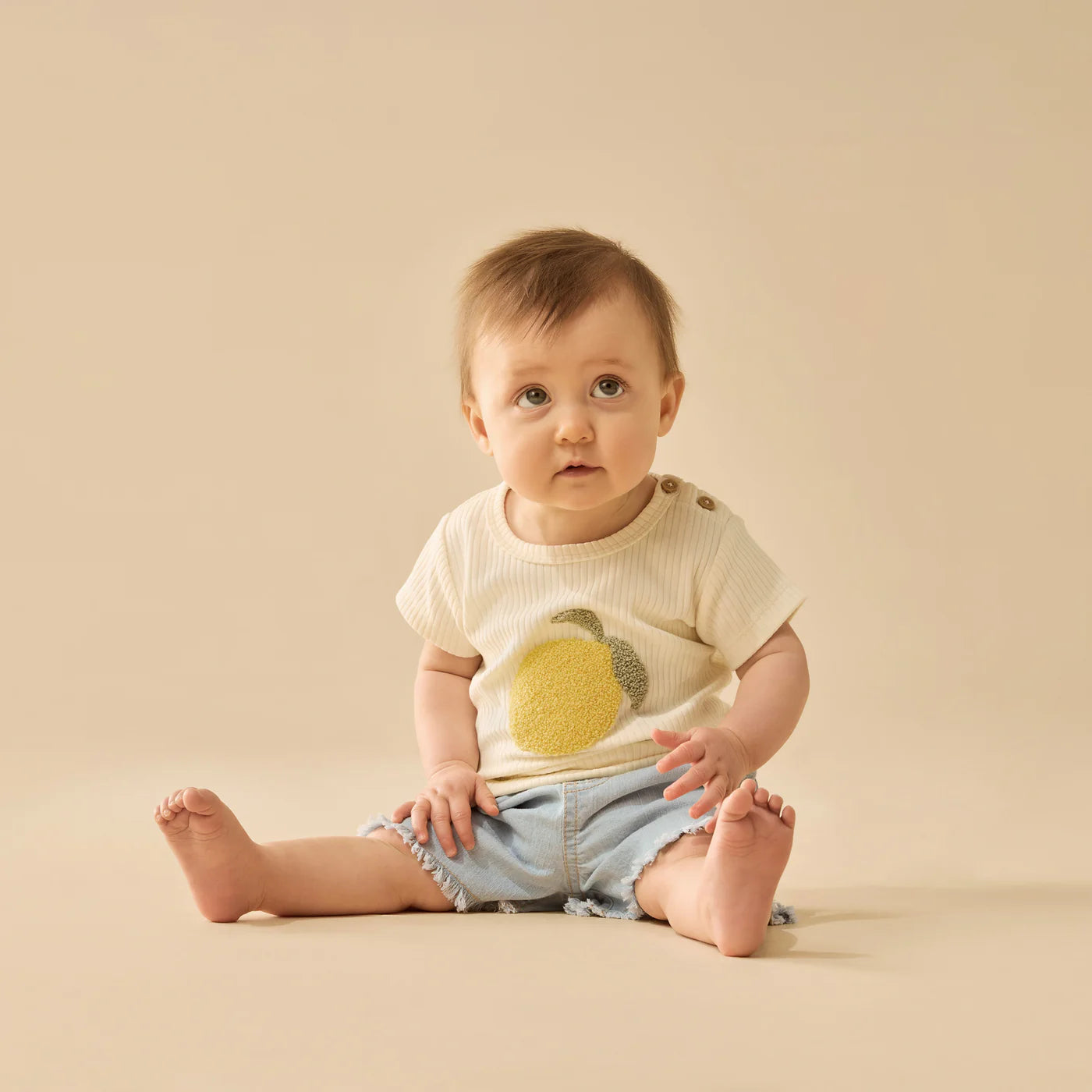 Lemon Leaf Embroidered Organic Tee