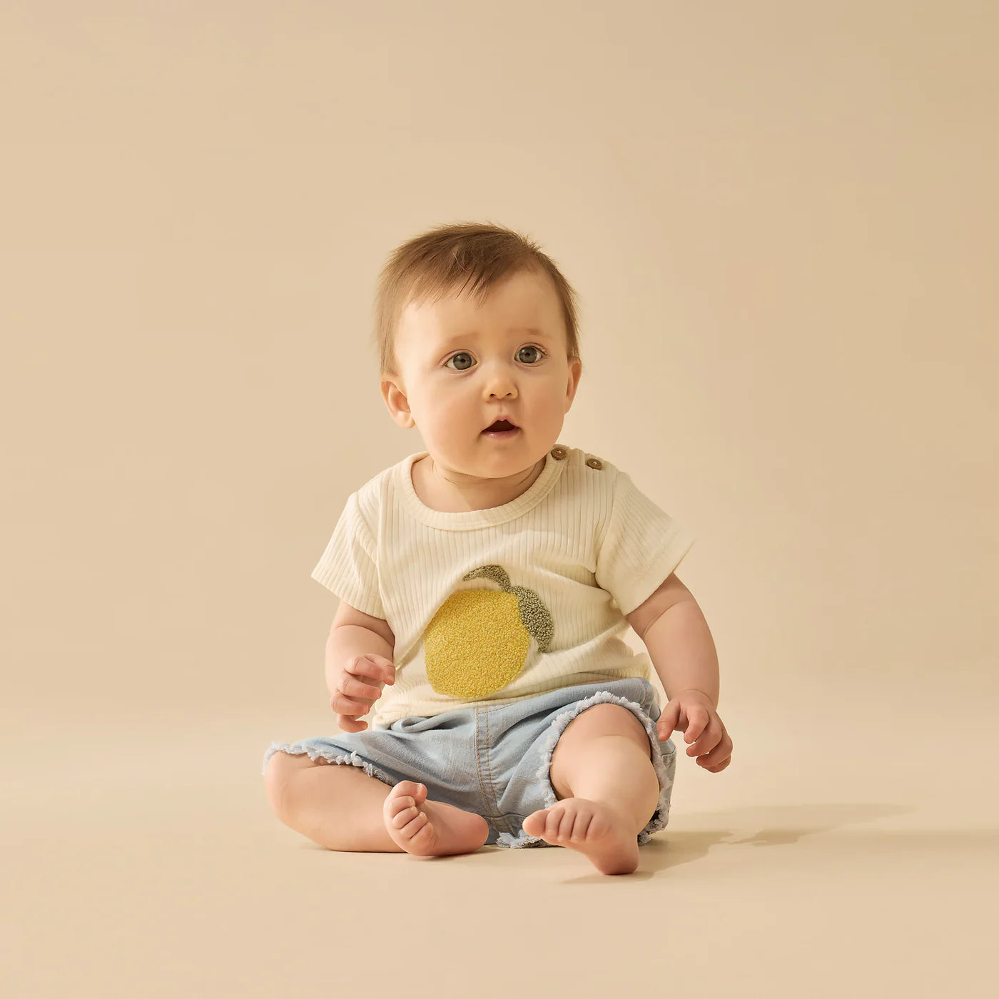 Lemon Leaf Embroidered Organic Tee