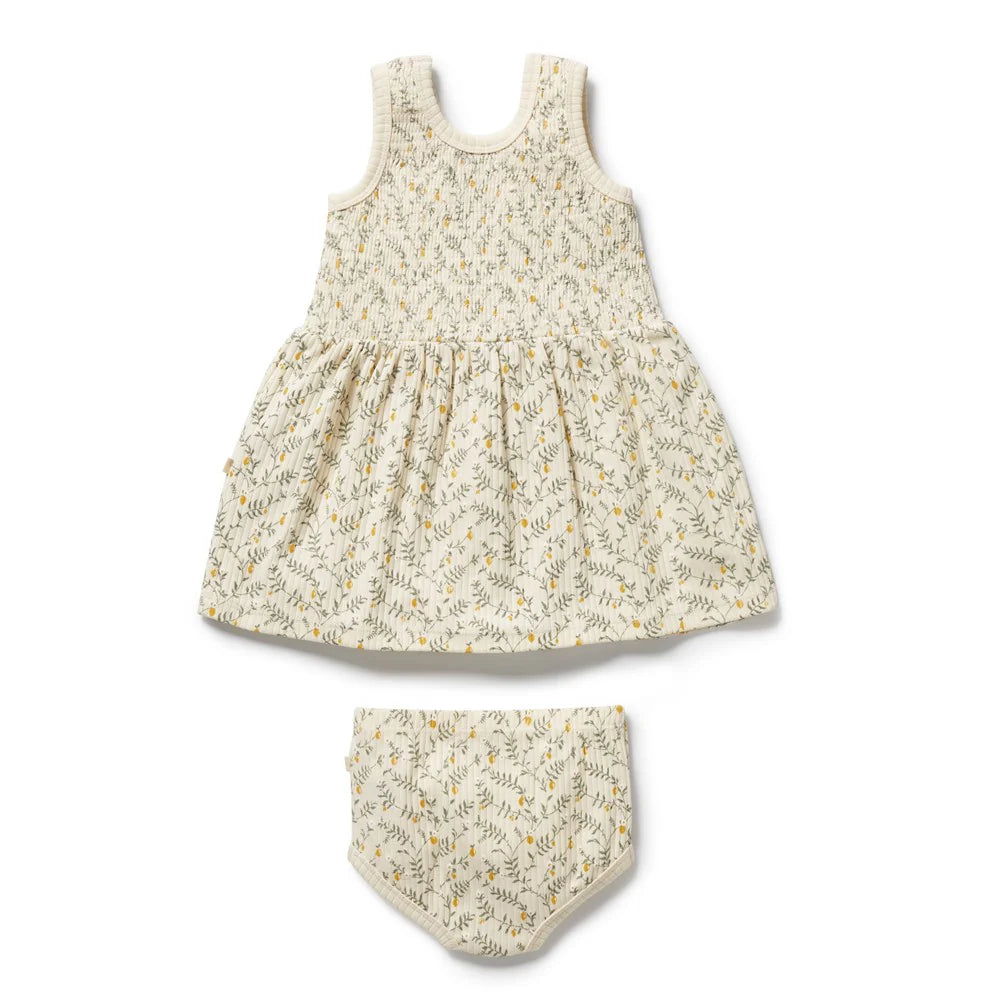 Lemon Leaf Organic Dress Set