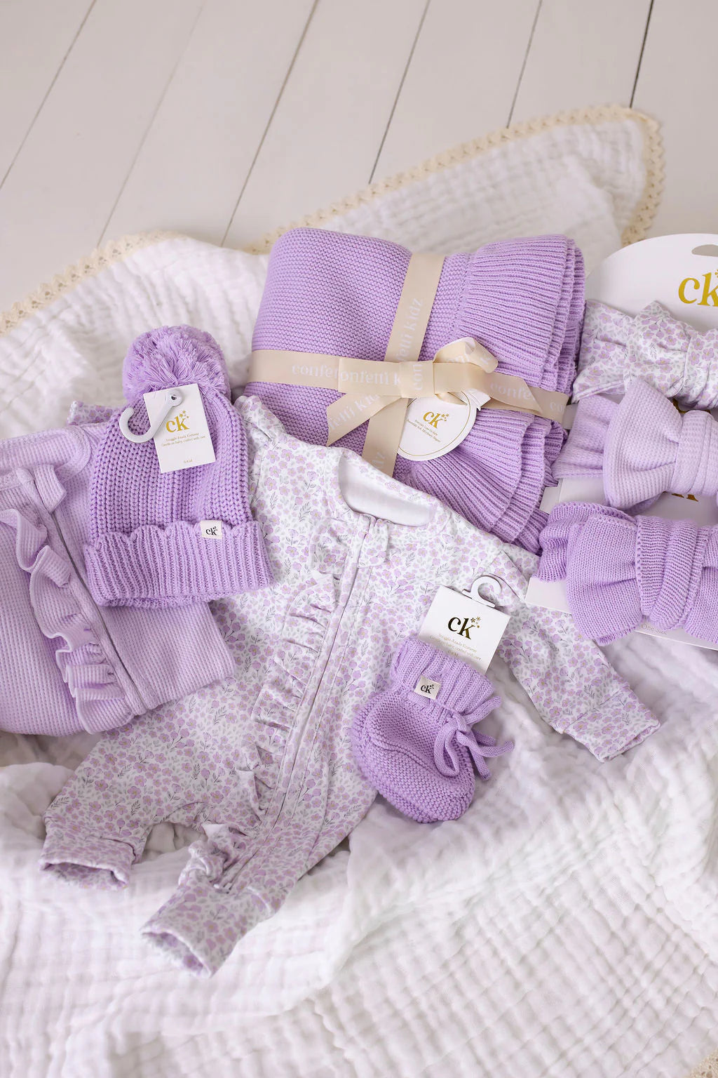 Lilac Waffle Zipsuit