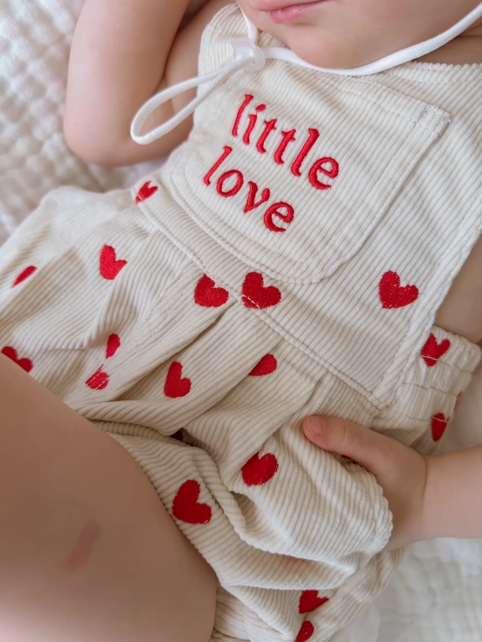 'Little Love' Overall Romper - Love Heart