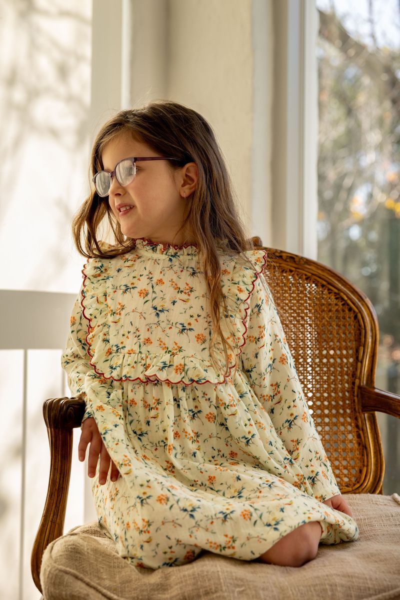 Lucie Dress - Natural Bird