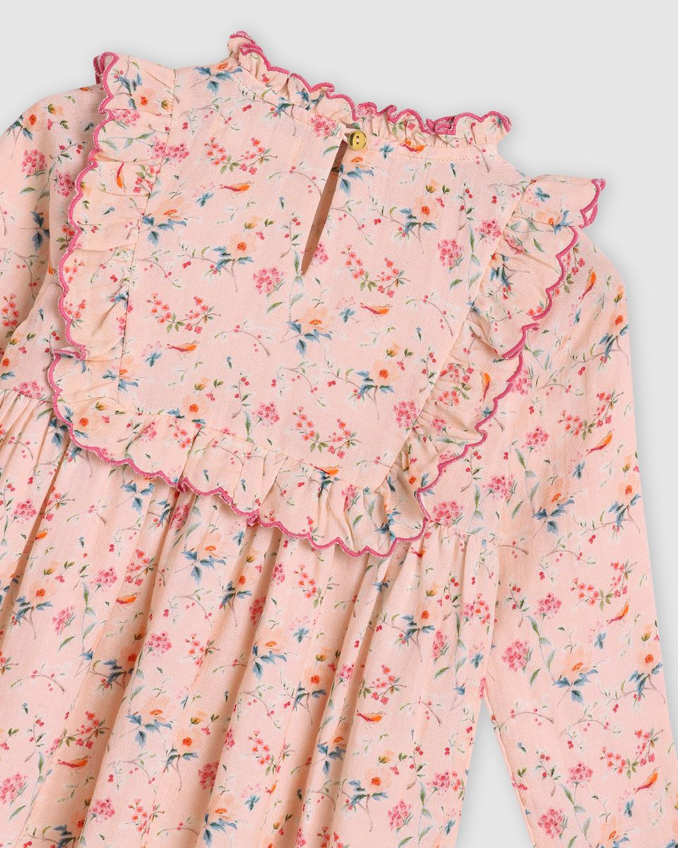 Lucie Dress - Pink Bird