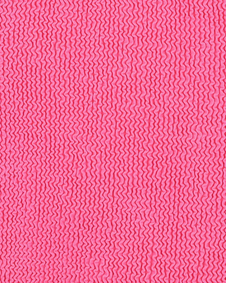Bubblegum/White Crinkle Bikini