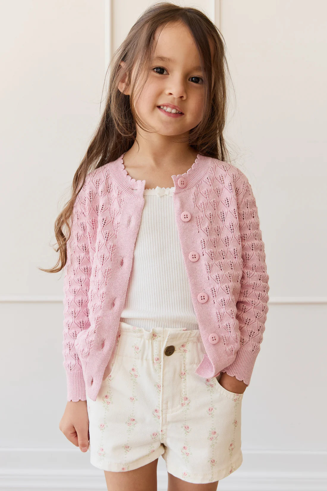 Magnolia Cardigan - Sweet Pink Marle