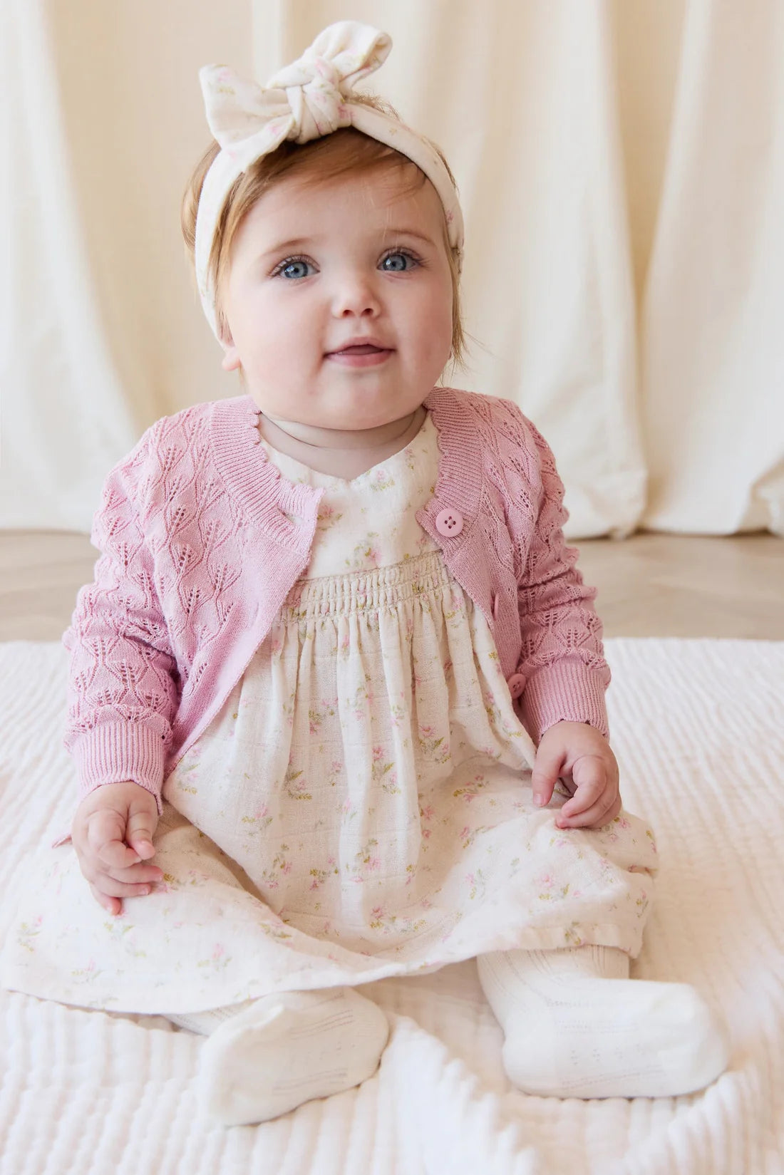 Magnolia Cardigan - Sweet Pink Marle