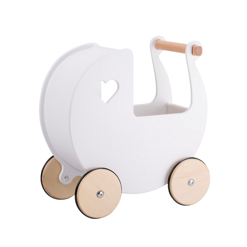 Classic Dolls Pram - White