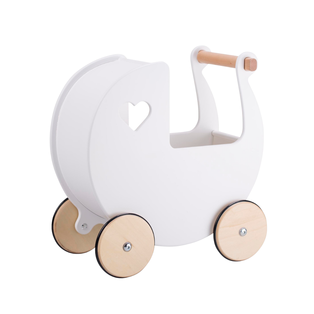 Classic Dolls Pram - White