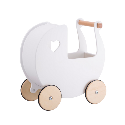 Classic Dolls Pram - White