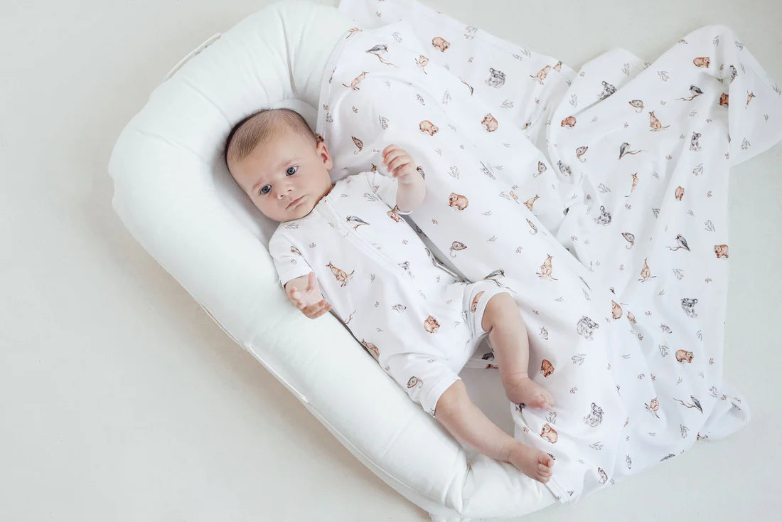 Native Animals SS Zip Romper