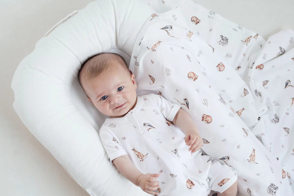 Native Animals SS Zip Romper