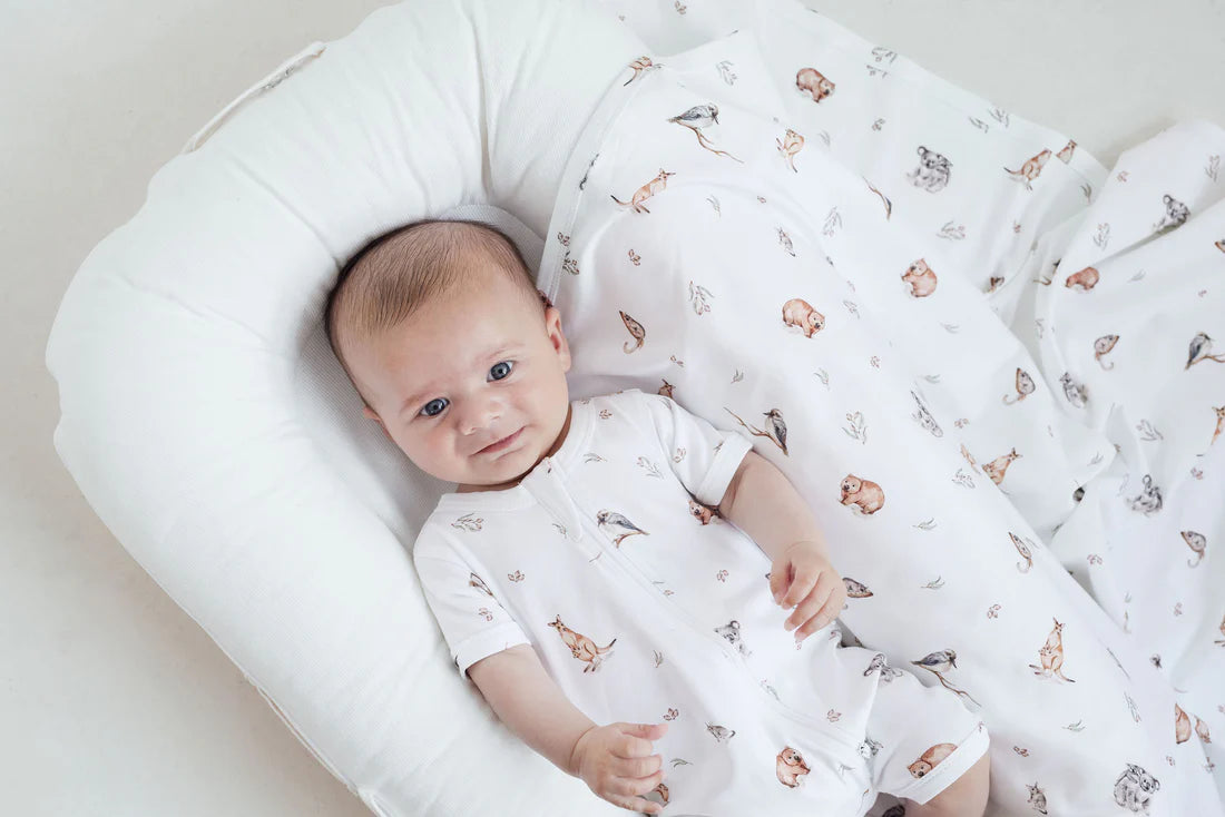 Native Animals SS Zip Romper
