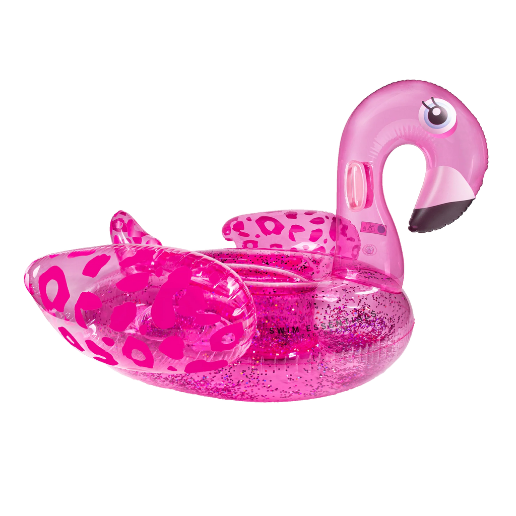 Inflatable Ride On - Neon Pink Flamingo, 150 cm