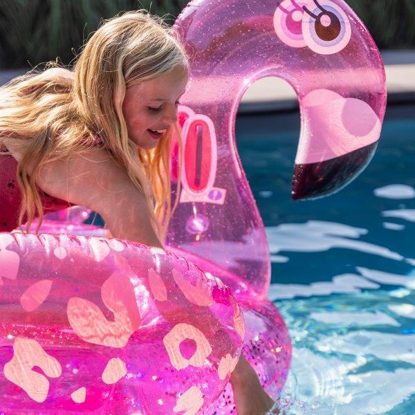 Inflatable Ride On - Neon Pink Flamingo, 150 cm