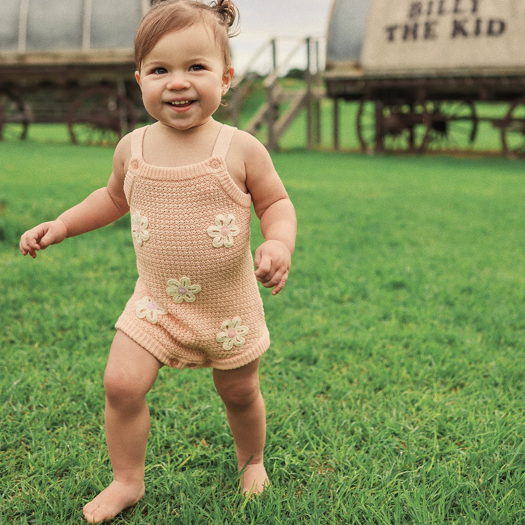 COMING SOON Crochet Romper - Blooms
