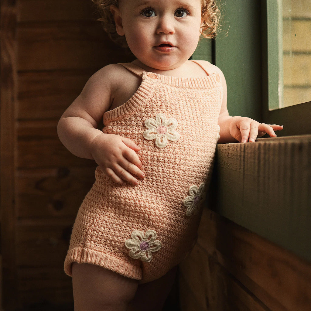 COMING SOON Crochet Romper - Blooms