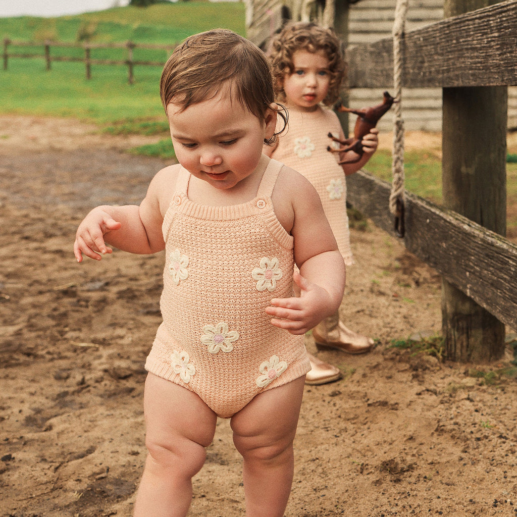 COMING SOON Crochet Romper - Blooms