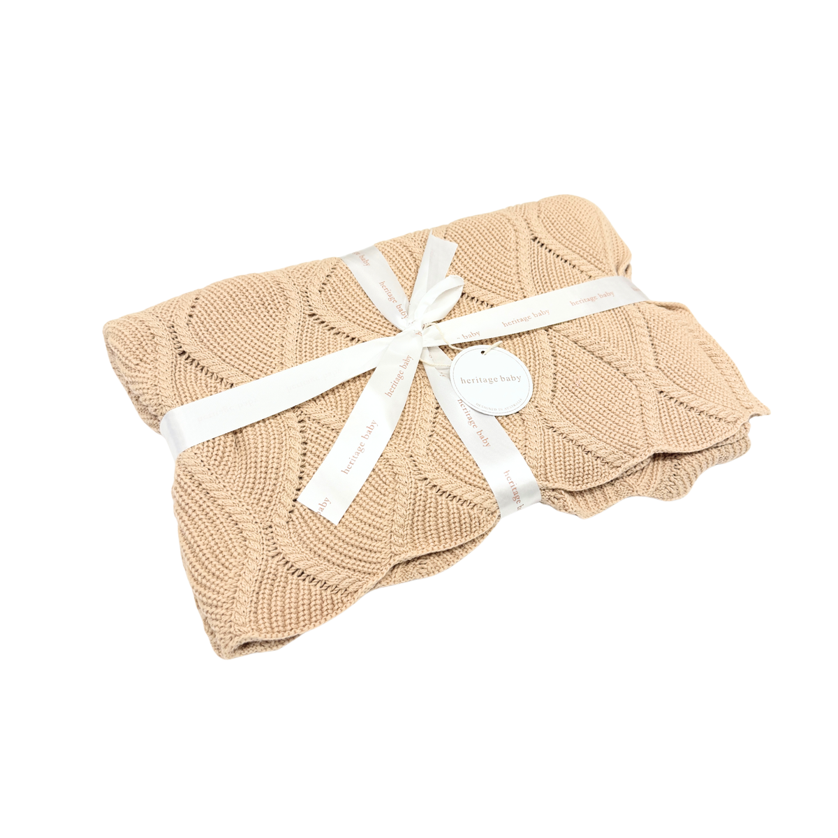 Signature Organic Knit Blanket - Biscuit