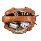 Carry All Nappy Bag - Tan Vegan Leather