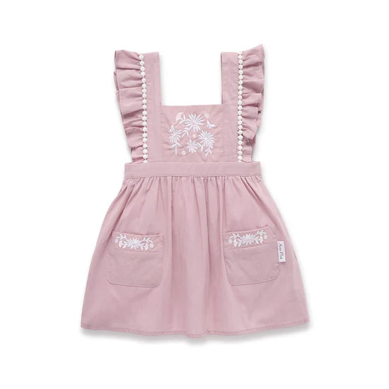 Orchid Daisy Embroidered Dress