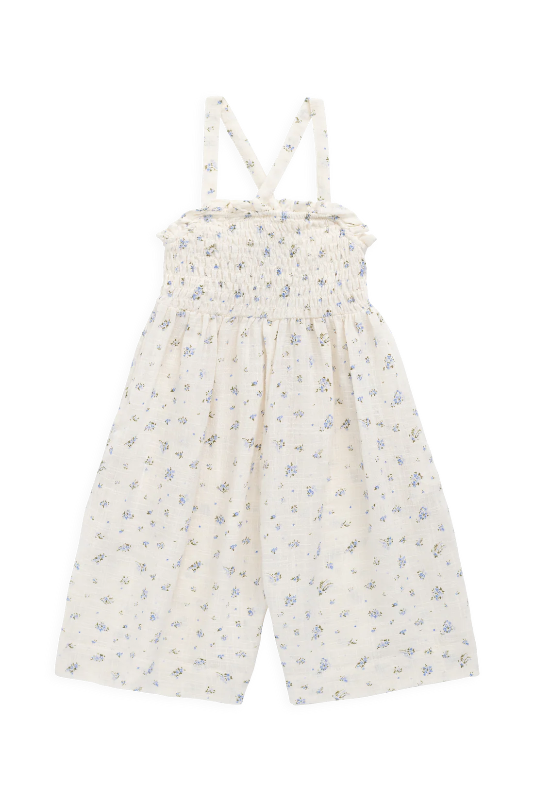 Organic Cotton Arabella Jumpsuit - Juniper Fields Blue