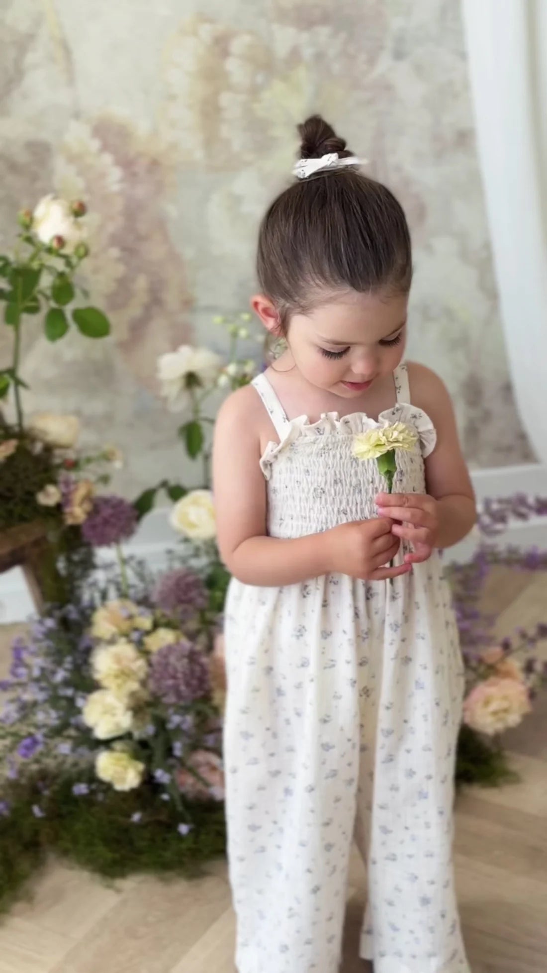 Organic Cotton Arabella Jumpsuit - Juniper Fields Blue