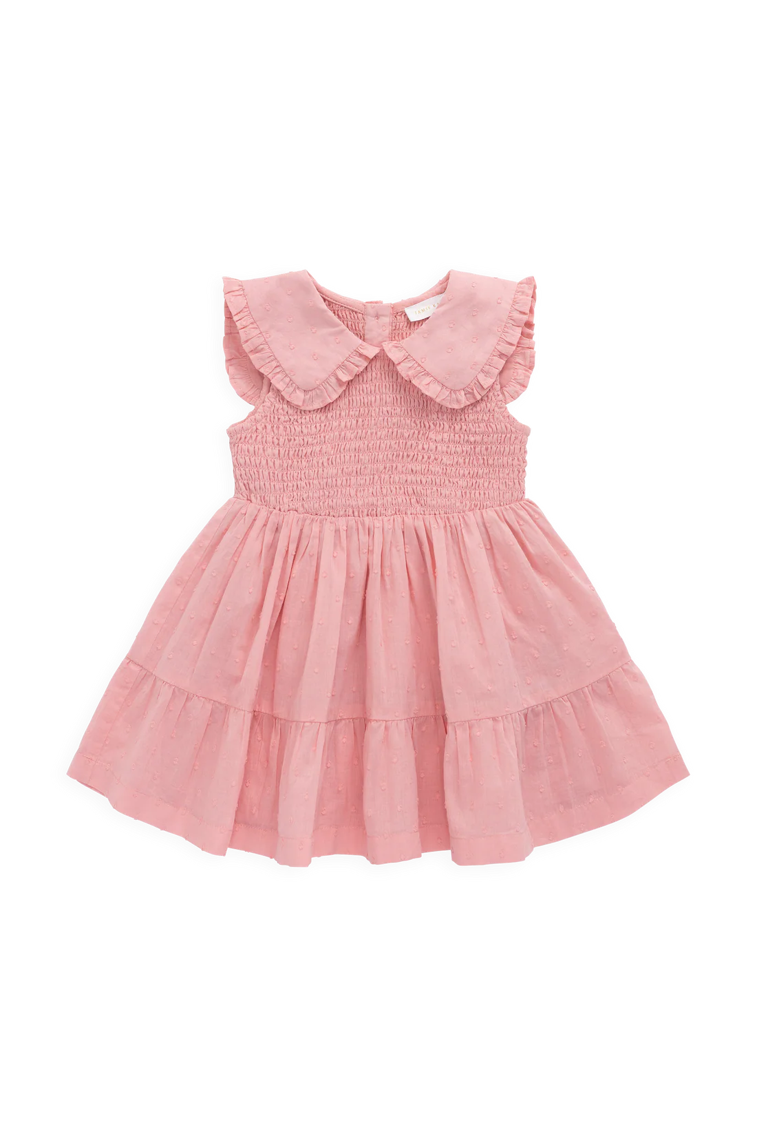 Organic Cotton Claudine Dress - Swiss Pink