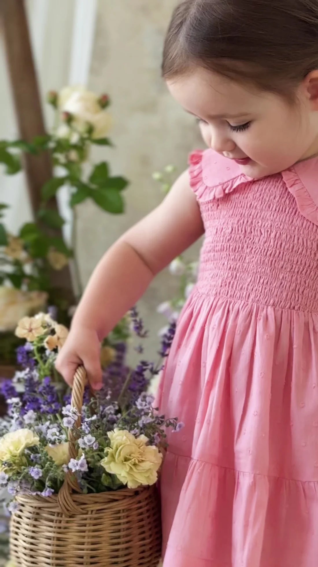 Organic Cotton Claudine Dress - Swiss Pink