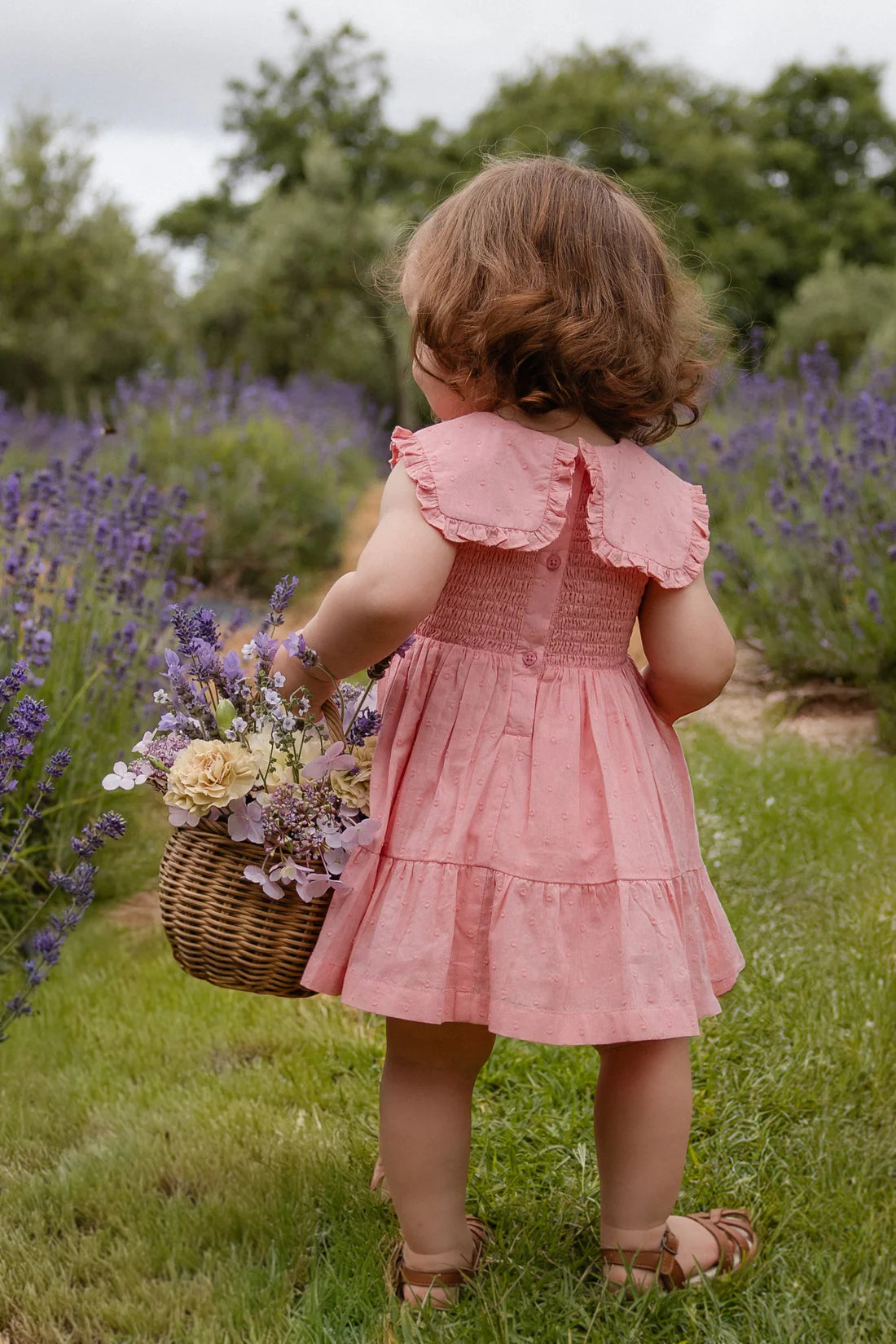 Organic Cotton Claudine Dress - Swiss Pink