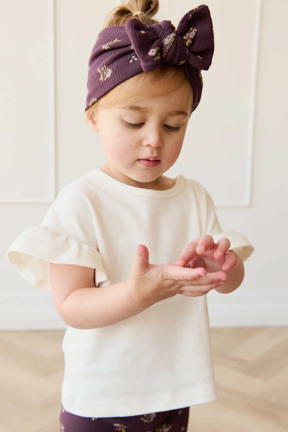 Organic Cotton Fine Rib Headband - Simone Huckleberry