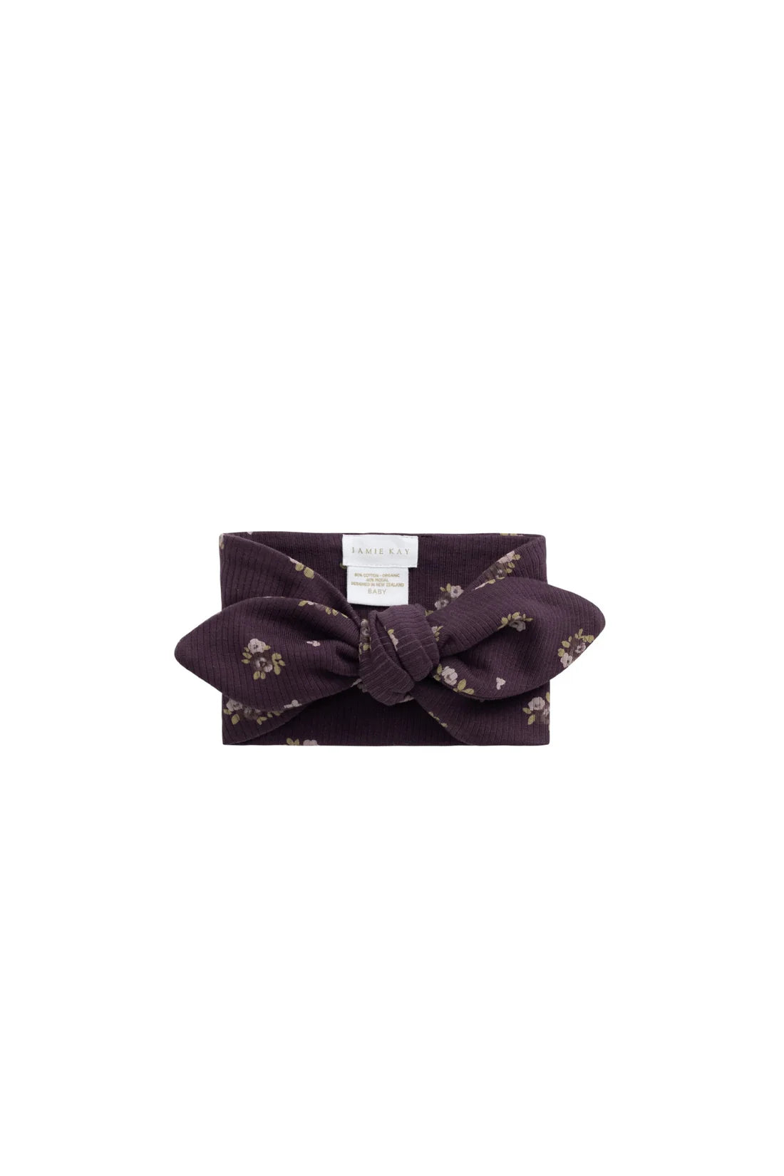 Organic Cotton Fine Rib Headband - Simone Huckleberry