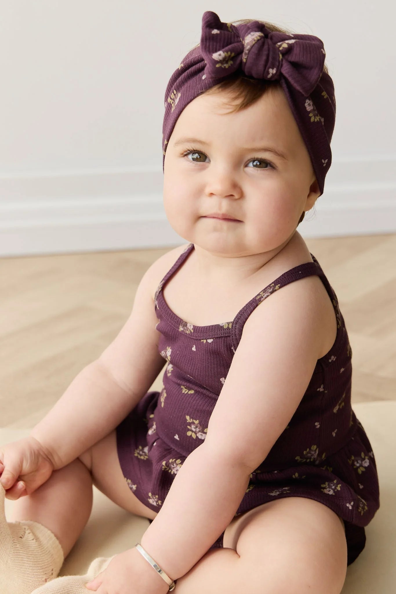 Organic Cotton Fine Rib Headband - Simone Huckleberry