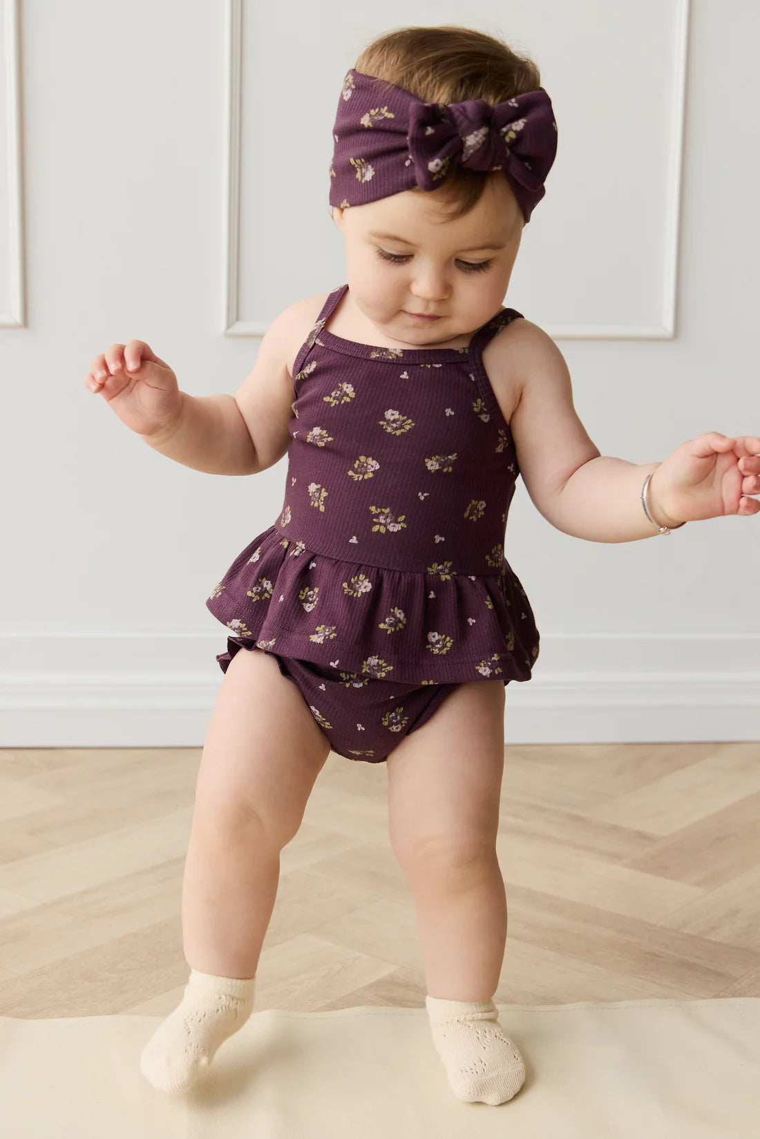 Organic Cotton Fine Rib Lillian Top - Simone Huckleberry