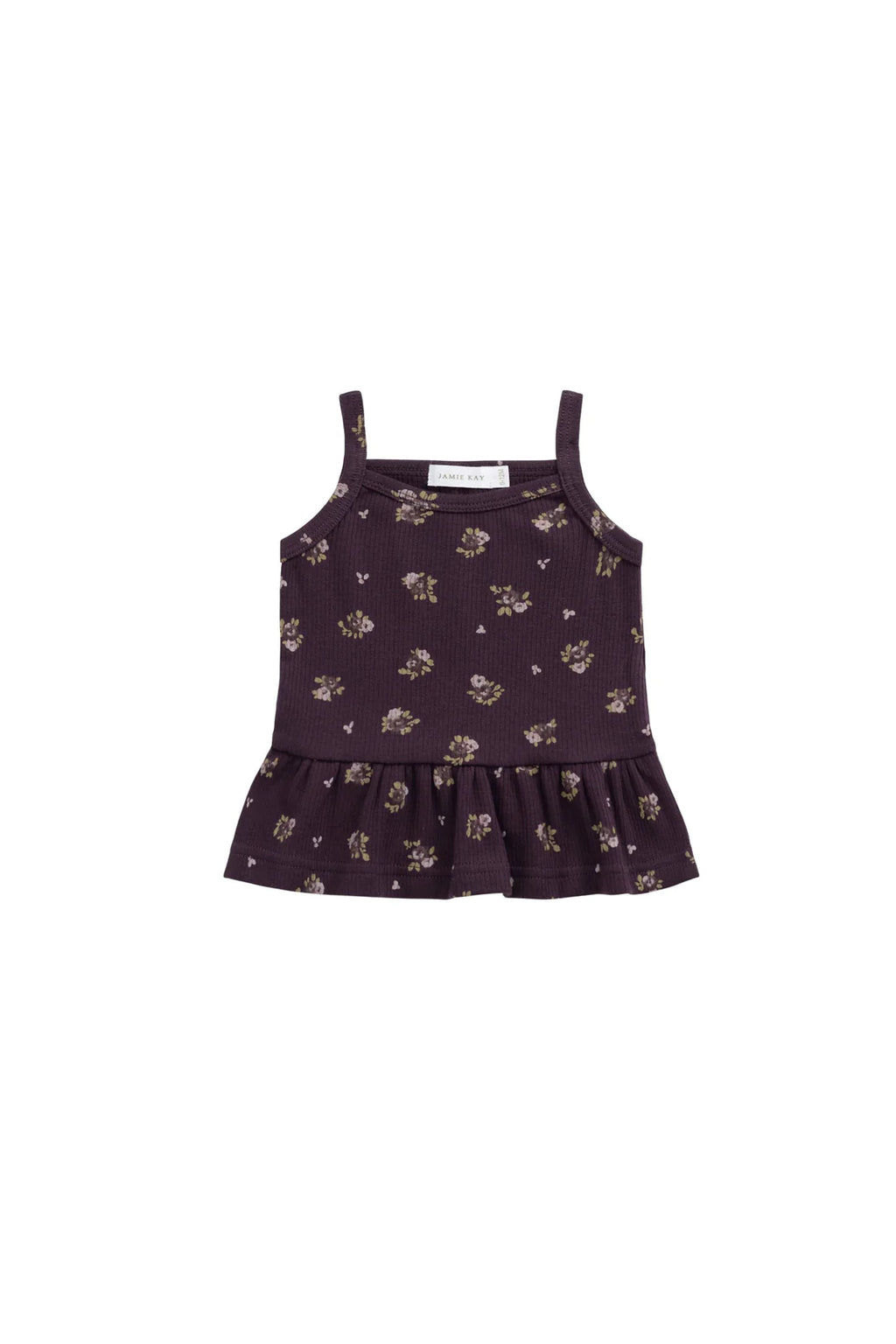 Organic Cotton Fine Rib Lillian Top - Simone Huckleberry