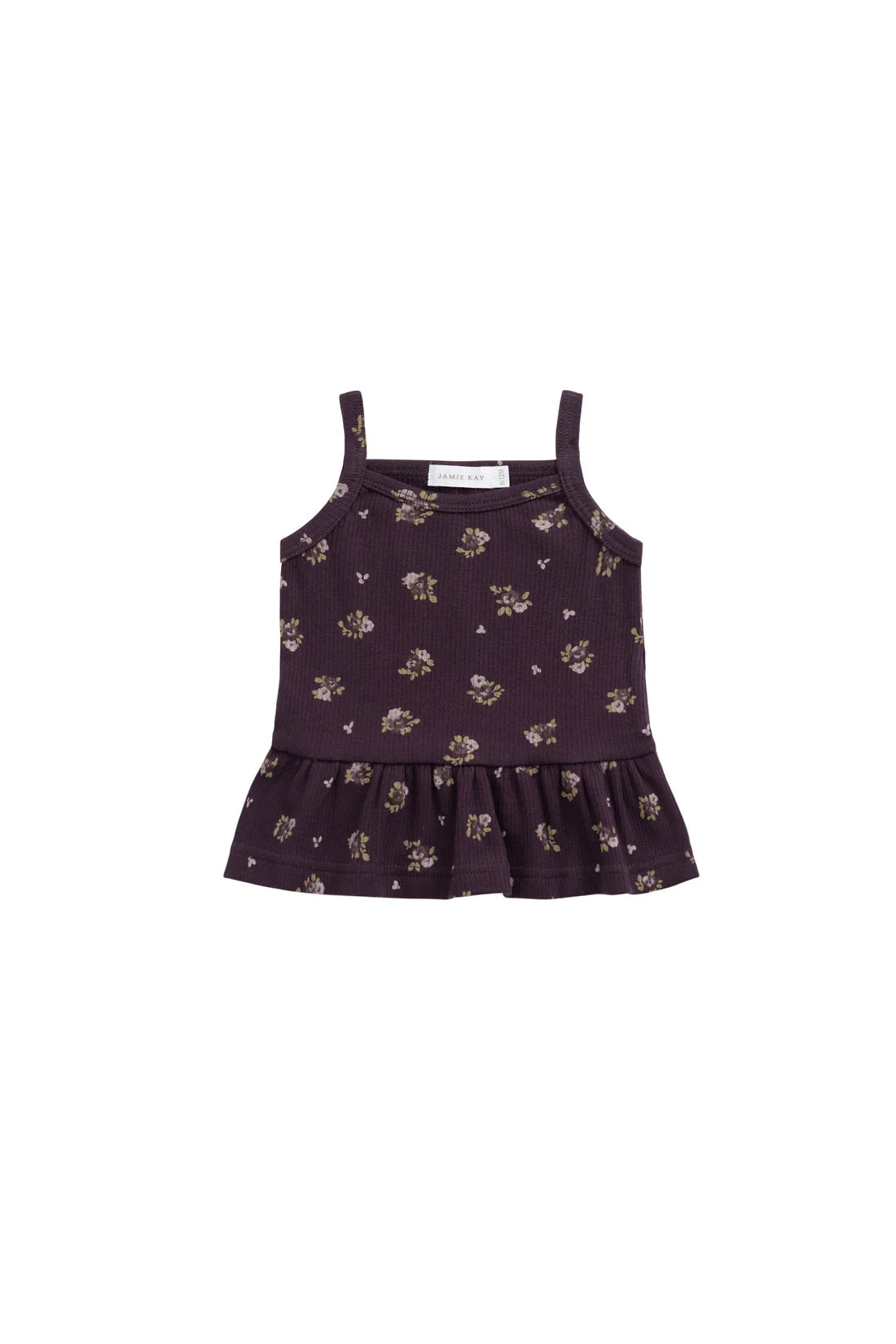 Organic Cotton Fine Rib Lillian Top - Simone Huckleberry