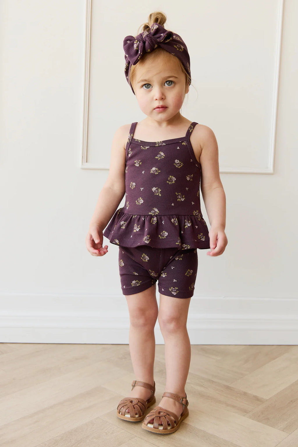 Organic Cotton Fine Rib Lillian Top - Simone Huckleberry