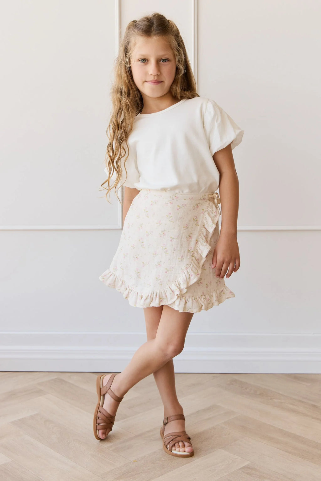 Organic Cotton Muslin Celine Skirt - Emelia Pink
